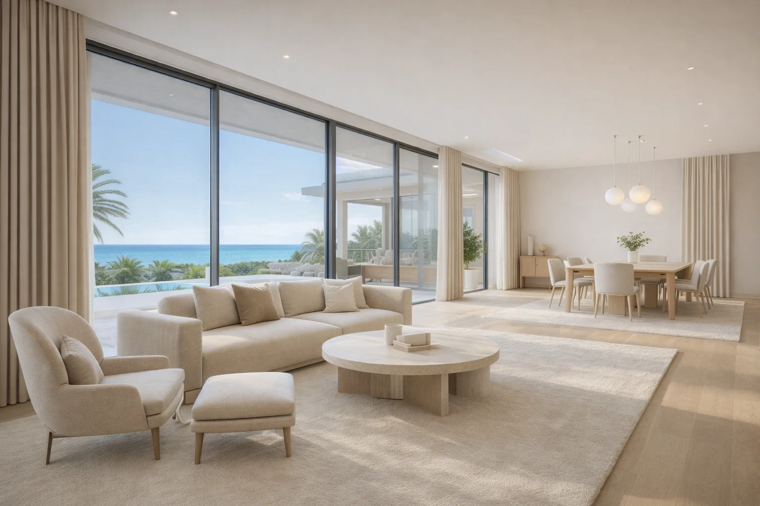 Professional real estate photography of a Cyprus villa interior