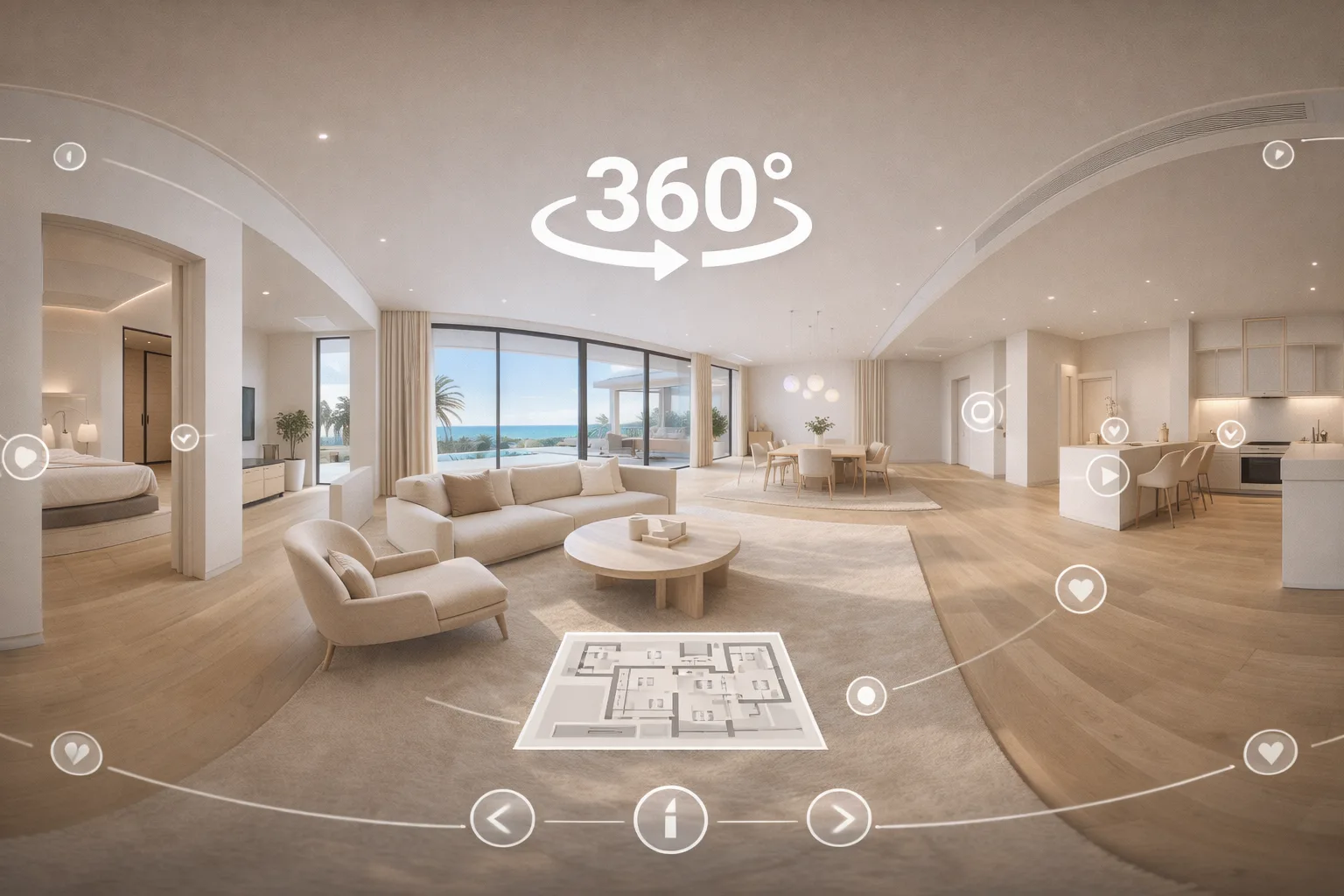 360 virtual tour of a Cyprus property interior